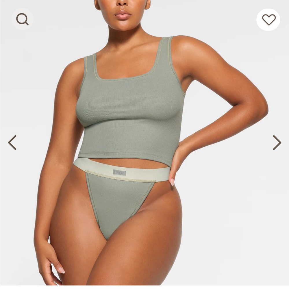 SKIMS cotton rib tank size XS color mineral